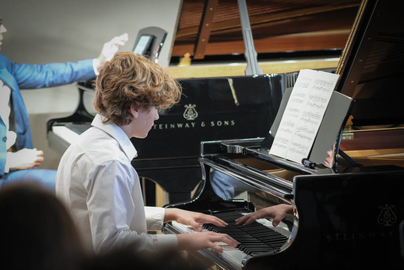 Ethyn and Dr. Guida during the masterclass