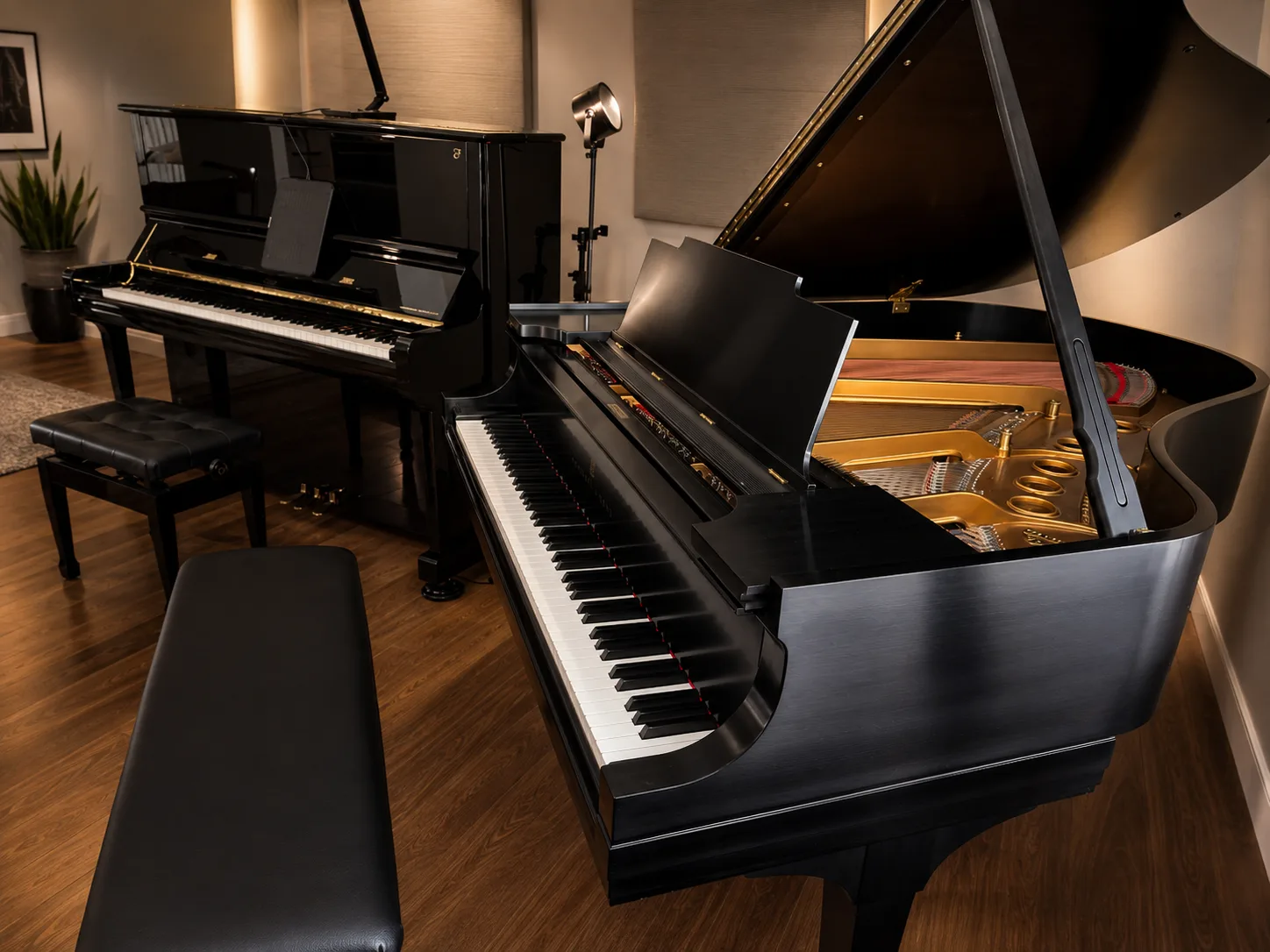 Dr. Guida's private piano studio in Scottsdale's McCormick Ranch, with a Steinway grand piano